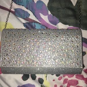Silver sparkling purse